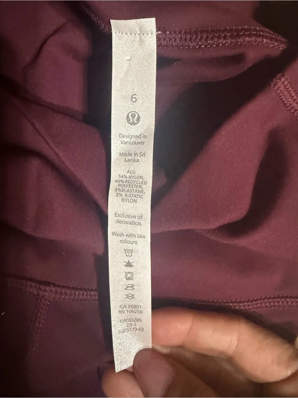 Lululemon Wunder Train High-Rise Leggings Size 6 – Burgundy/Deep Plum